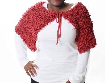 Loopy Capelet Knitting Pattern - Evening Cape Knitting Pattern