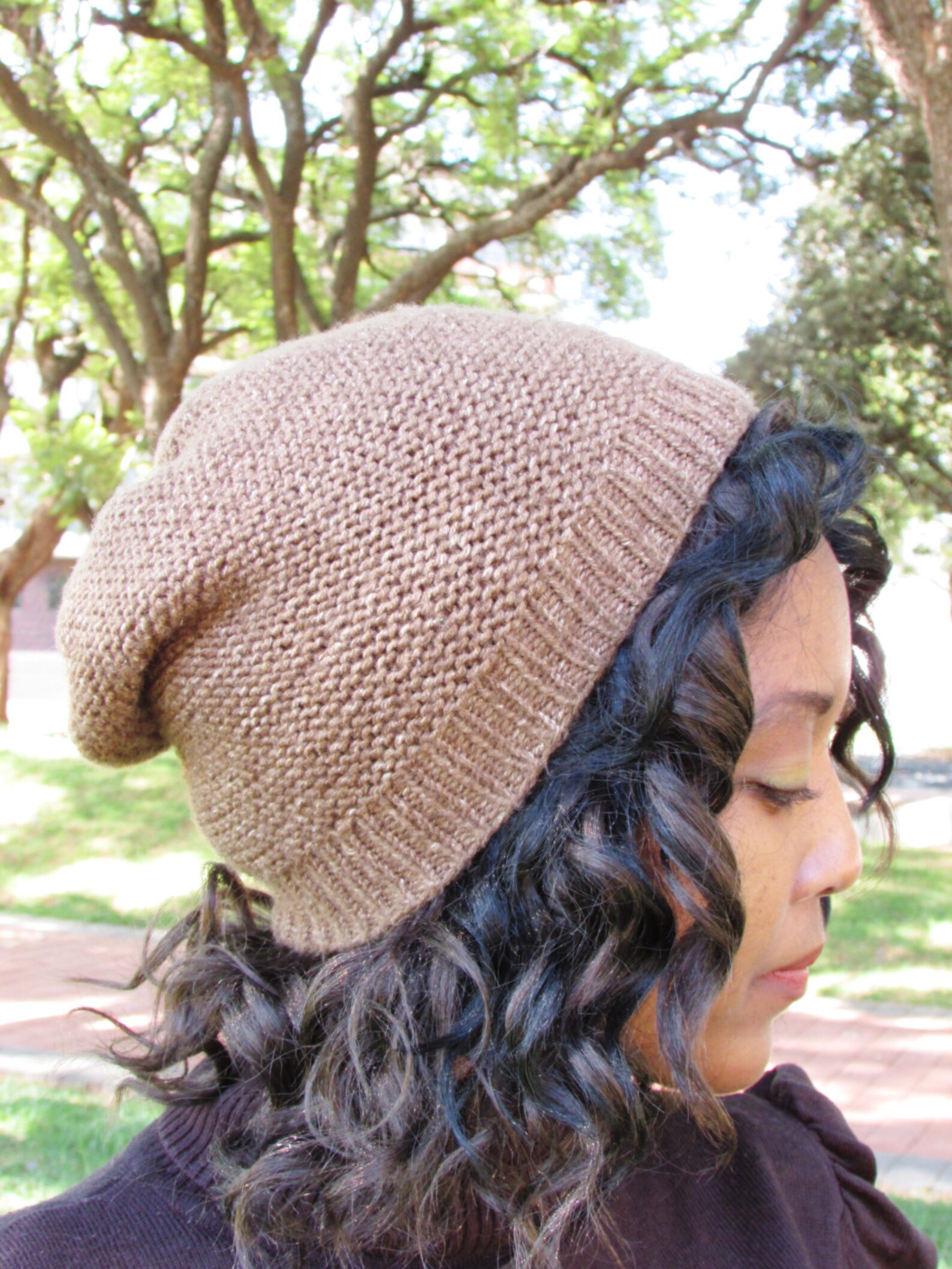 Slouchy Beanie Knitting Pattern – Easy Knit Winter Hat (PDF Pattern) - Etsy