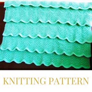 Baby Blanket KNITTING PATTERN PDF - Flouncy Baby Blanket - Lace Layered Blanket - Baby Shower Baby Blanket