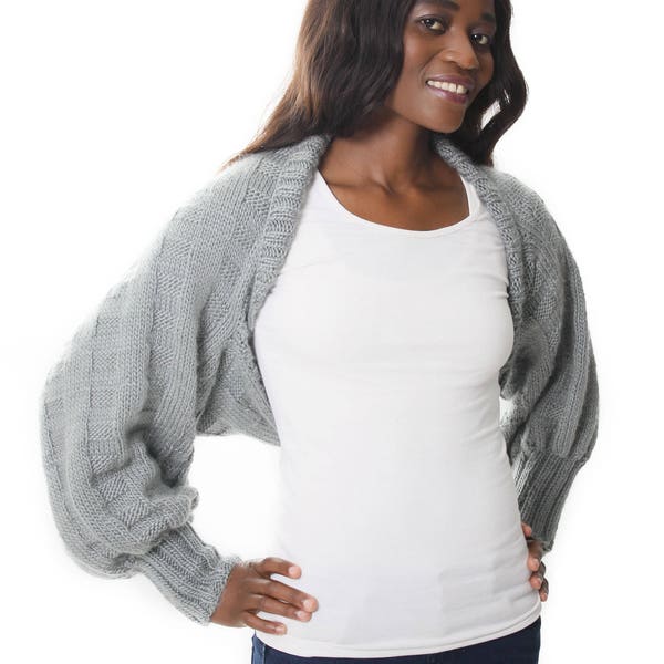 Honor Shrug Knitting Pattern - Long-Sleeved Bolero Knitting Pattern