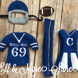 Custom Christmas Elf Football CHeerleader SEt OR By The Piece