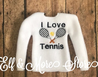 Custom Christmas Elf Tennis Sweater Shirt Clothing Photo Prop
