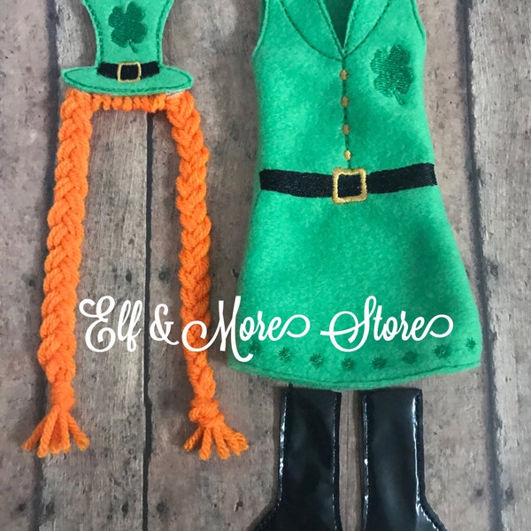 Christmas Elf Leprechaun Dress Hat Boots outfit St Patricks Day