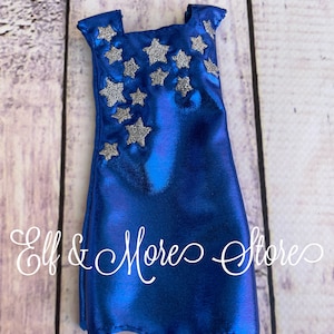 Custom Christmas Elf Doll Blue Star  Dress Clothes Clothing  Prop