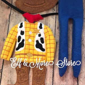 Custom Christmas Elf Cowboy Costume Sweater Boots Hat Pants Bandana Photo Prop Clothes
