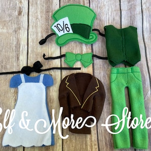 Custom Christmas Elf Costumes Boy or Girl Vest Pants Dress Hat Headband Clothes Clothing Photo Prop