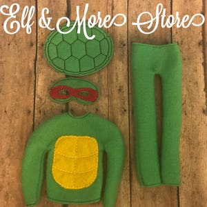 Custom Christmas Elf Turtle Sweater Shirt Mask Shell Pants Clothing Photo Prop