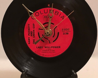 Recycled GARY PUCKETT & The Union Gap / 7" Record • Lady Willpower • Record Clock