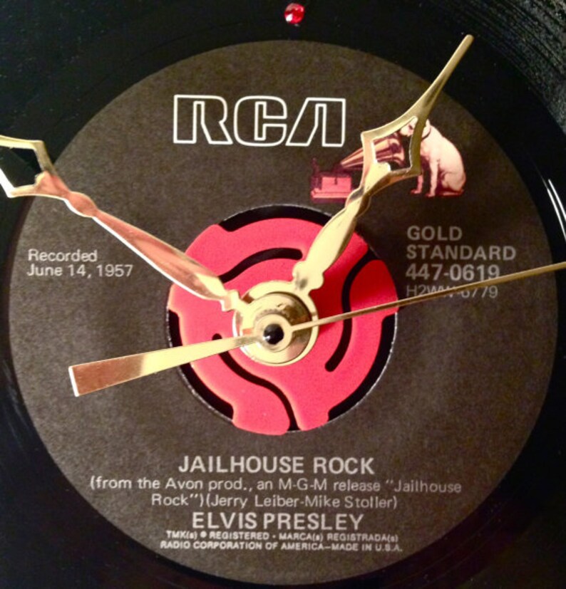 Recycled ELVIS PRESLEY 7 Record Jailhouse Rock Etsy