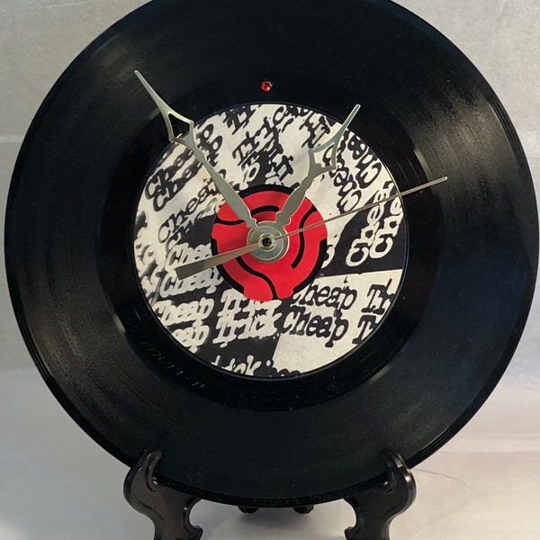 Recycled CHEAP TRICK 7" Record • The Flame • Record Clock