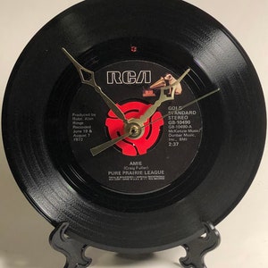 Recycled Pure Prairie League 7 Record AMIE Record Clock image 1