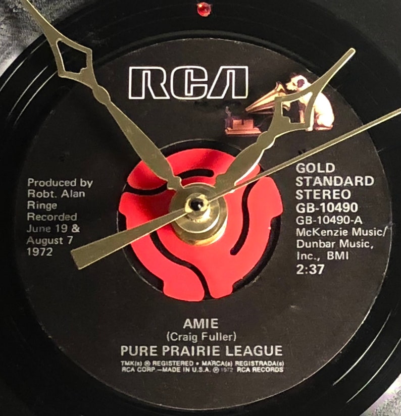 Recycled Pure Prairie League 7 Record AMIE Record Clock image 3