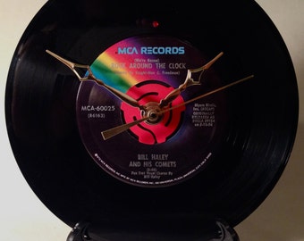 Recycled BILL HALEY / 7" Record • Rock Around The Clock • Record Clock