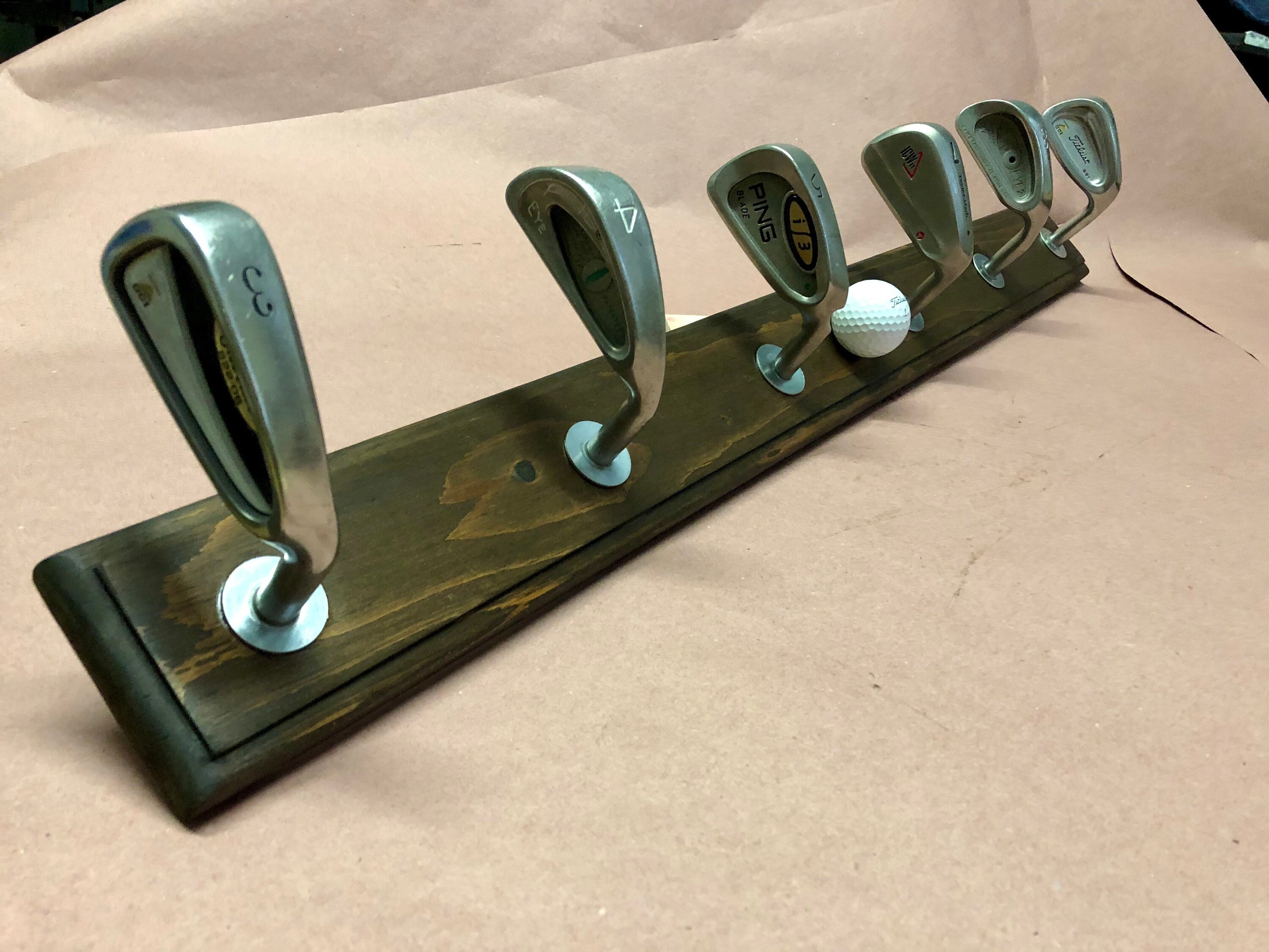 Premium Golf Club Hat Rack Coat Rack Clothing Rack Wall Etsy