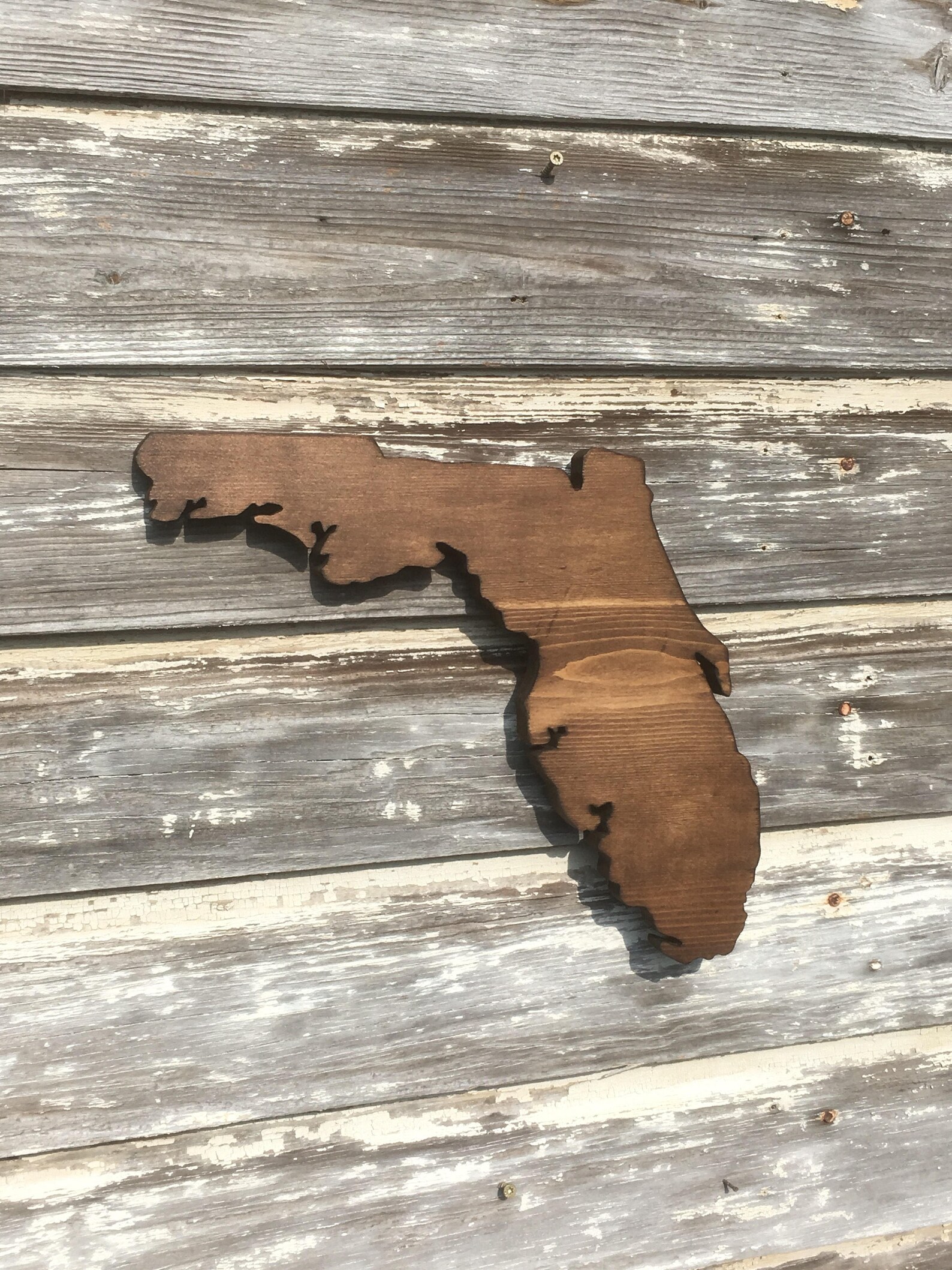 Wood Florida Cutout Sign FL State Wooden Cutout Wall Art Etsy