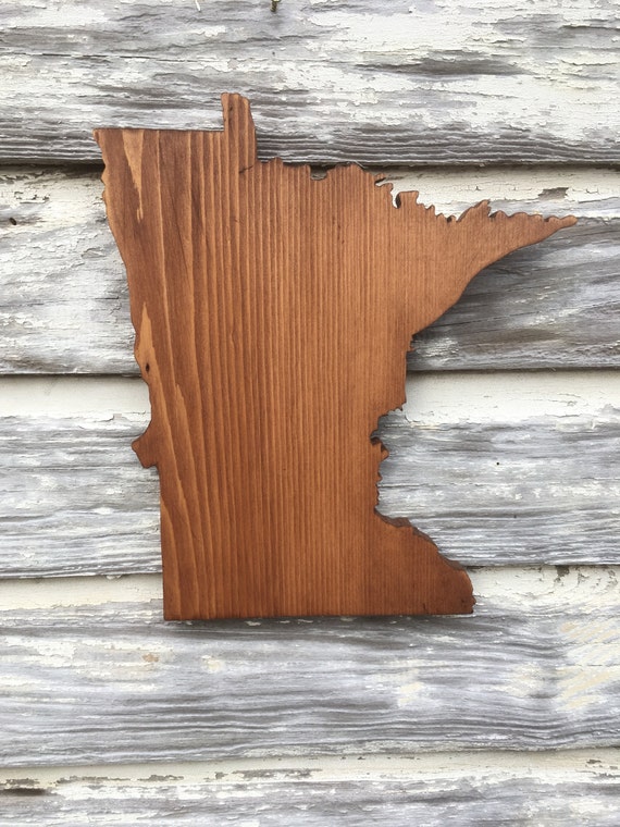 Wood Minnesota Cutout Sign MN State Wooden Cutout Wall Art | Etsy
