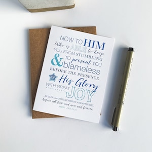 Conjunto de papelería de las Escrituras, Tarjetas de agradecimiento, Tarjetas de las Escrituras, Versículo bíblico de Judas, Memoria de las Escrituras, Sólo porque, Tarjetas en blanco, Conjunto múltiple