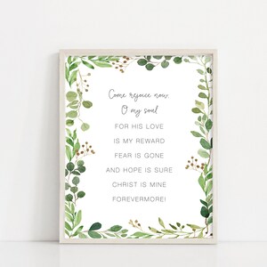 Inspirational Wall Art Christ Is Mine Forevermore Lyric Etsy