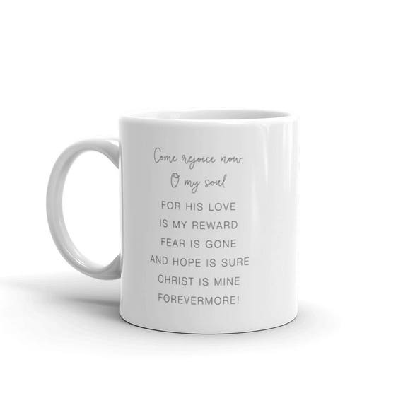 Modern Black and White Coffee Mug - Christ Is Mine Forevermore - Christmas Gifts Ceramic Mug - Mug Gift - Inspirational Chrisitan Coffee Cup