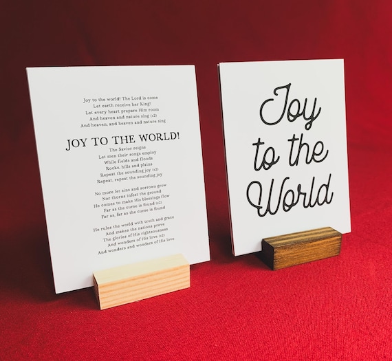 Christmas Hymns Lyric Display Cards: Black & White Christmas Song Lyrics (Set of 12)
