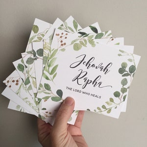 Namen Gottes Karten, 22er-Set, hebräische Namen Gottes, flache Note Card Briefpapier, leere Karten, christliche Geschenke, Weihnachtsgeschenke, Notecards