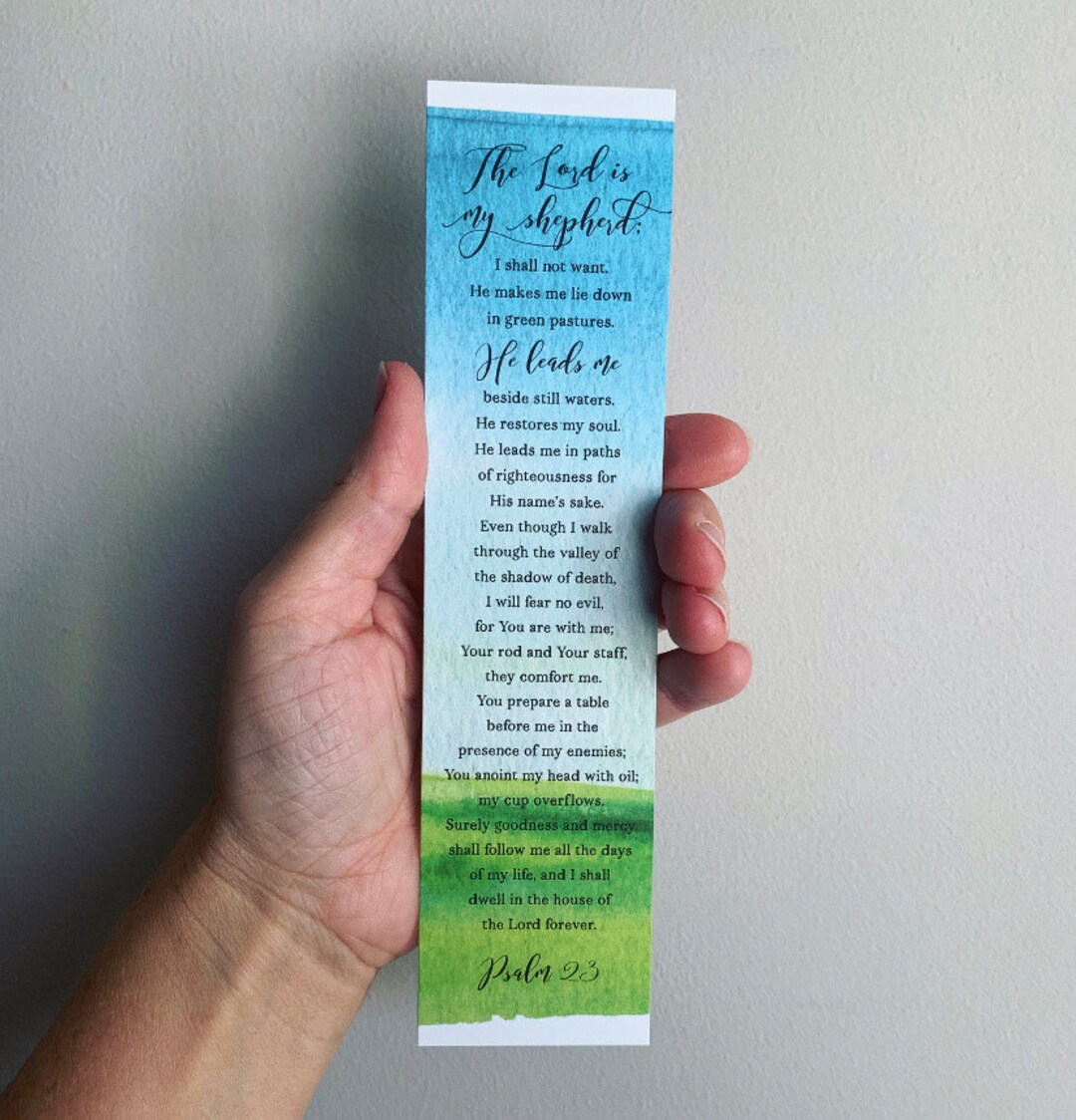 Psalm 23 Bookmark, Bible Study Bookmarks, Psalm 23 Artwork ...
