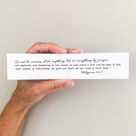Philippians 4 6,7 Bookmark, Black and white Bookmark, Bible study, Mens Ministry Bookmark