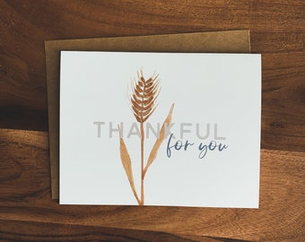Thank You Cards, Thanksgiving Cards, Thankful For You Notecard Set, Thank You Stationery, Blank Inside Cards, Christmas gifts, Encouragement