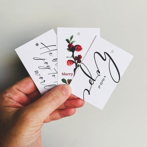 Christmas tags, gift tags, merry Christmas tags, Christmas labels, Thrill of hope, modern tags, 2x3 tags