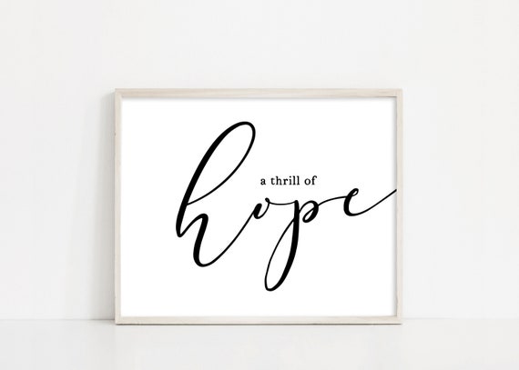 Thrill of Hope, O Holy Night Christmas Printable Wall Art, Christmas Decor, Holiday Sign, INSTANT DOWNLOAD