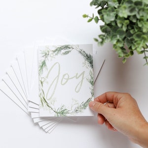 Tarjetas navideñas, tarjetas con notas de alegría, juego de tarjetas con coronas, tarjetas con coronas de invierno, juego de papelería con acuarela, tarjeta de Año Nuevo, Año Nuevo, tarjetas de invierno