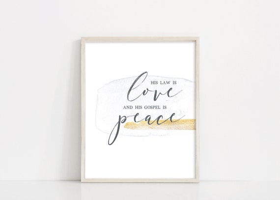 O Holy Night, His Law is love His Gospel is Peace, Christmas Printable Wall Art, Christmas Decor, Holiday Sign, INSTANT DOWNLOAD