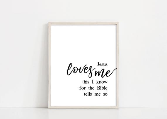 Jesus Loves Me Svg Sign - Nursery Printables - Nursery Wall Art - Nursery Prints - 8x10 Digital Print - Nursery Decor - INSTANT DOWNLOAD