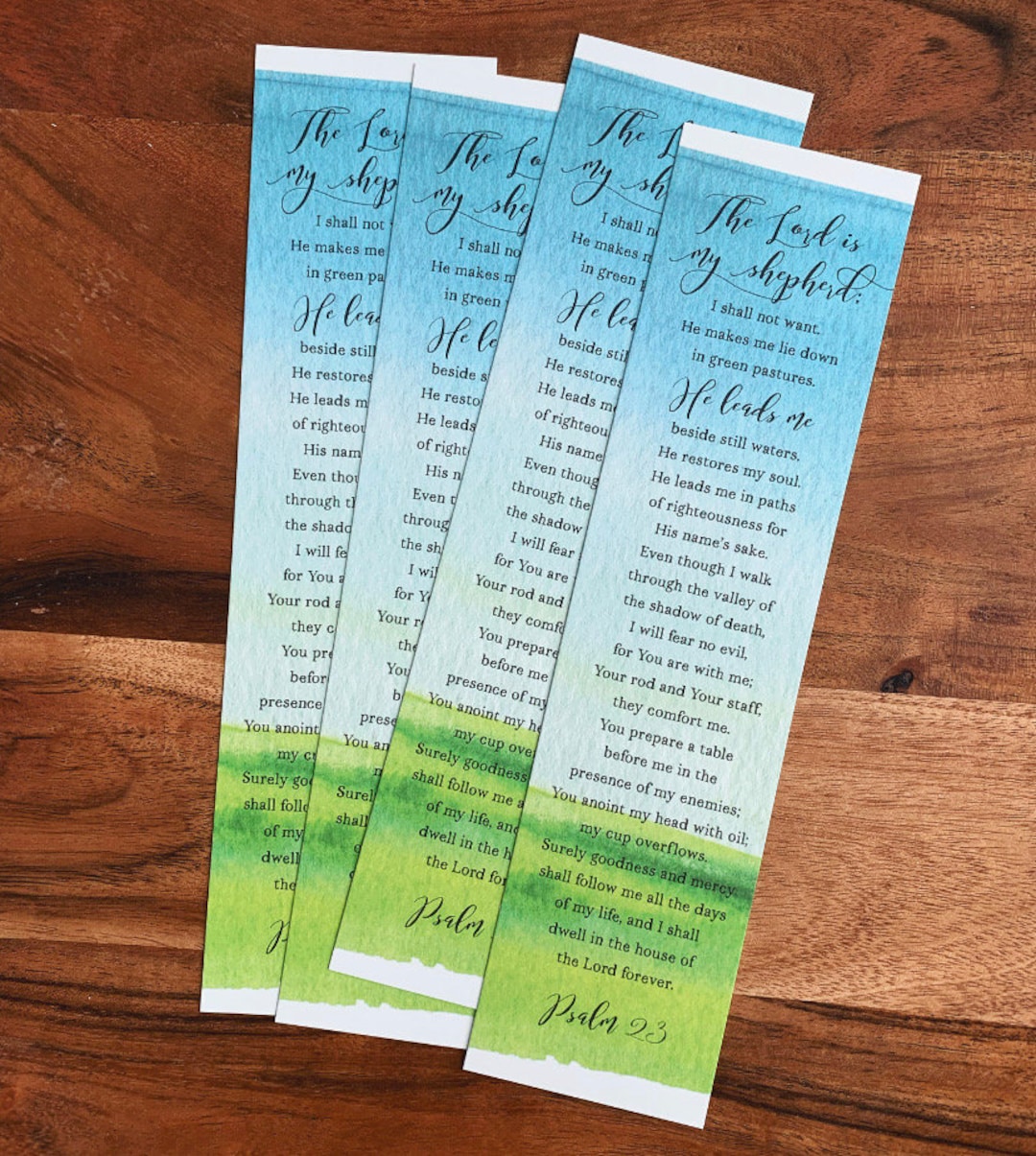 Psalm 23 Bookmark, Bible Study Bookmarks, Psalm 23 Artwork ...