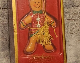 Gorham Holiday Tradition Christmas Ornament Gingerbread Man Cookie