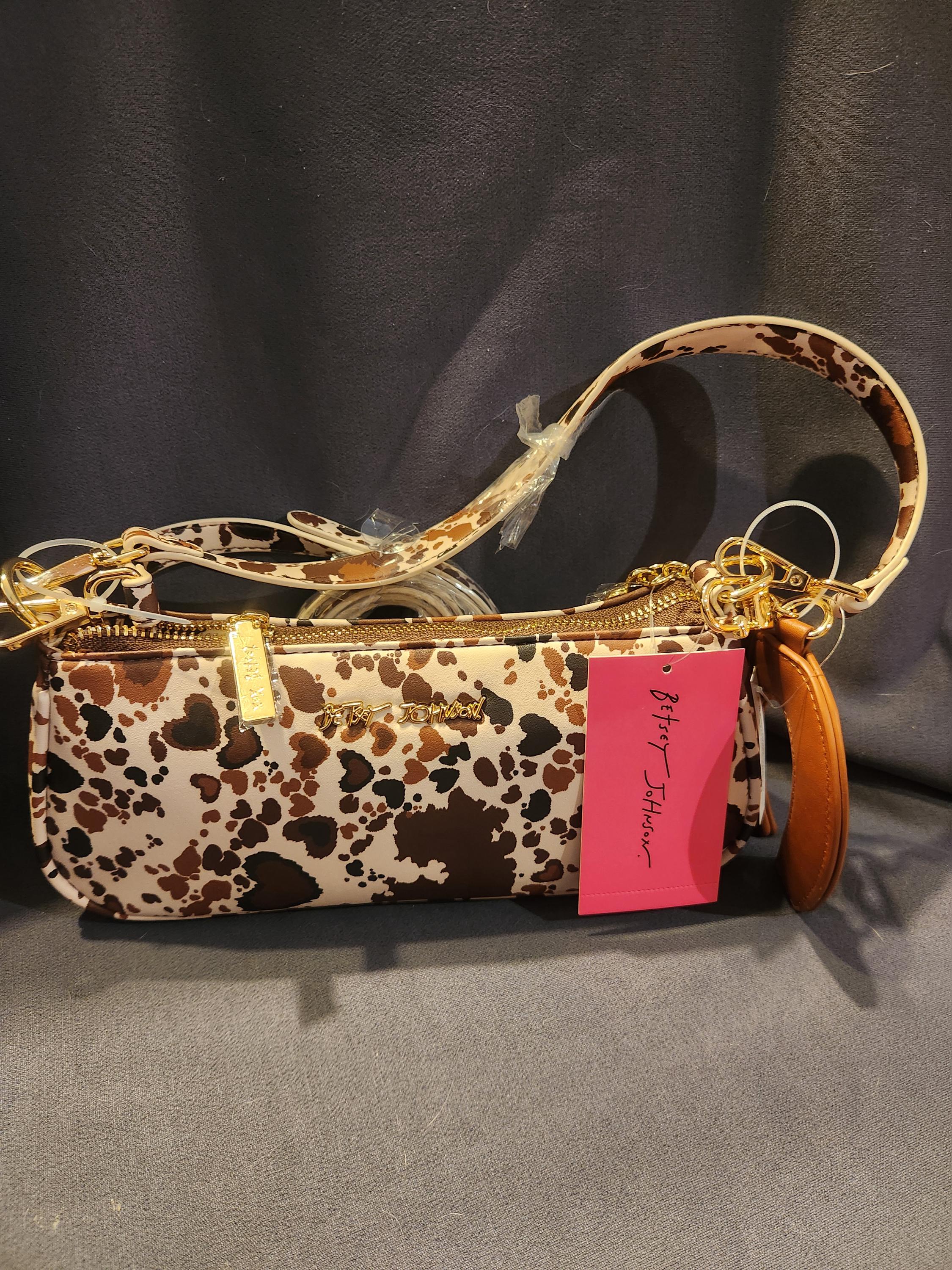 Betsey Johnson Cow Print Crossbody Handbag - Etsy