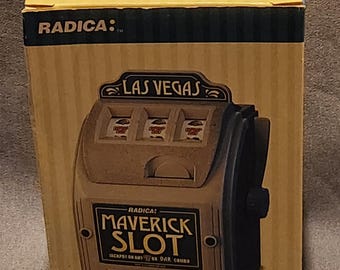 6 1/2” Tall Maverick Toy Slot Machine Bank Las Vegas Radica NEW