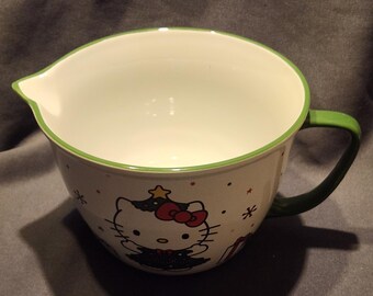 ハローキティ クリスマスツリーとリース セラミックミキシングボウル ホリデー サンリオ 新品