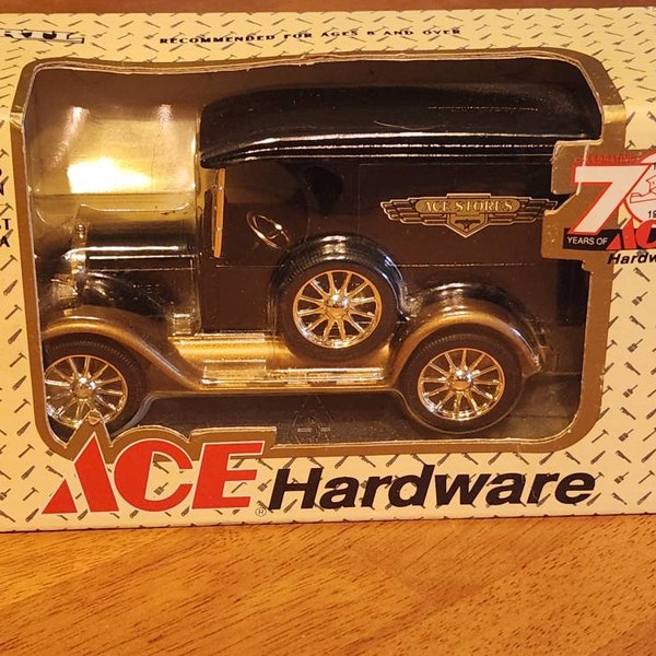 1994 ERTL 1925 Chevrolet Delivery Truck Metal Coin Bank - Ace Hardware B385 1:25