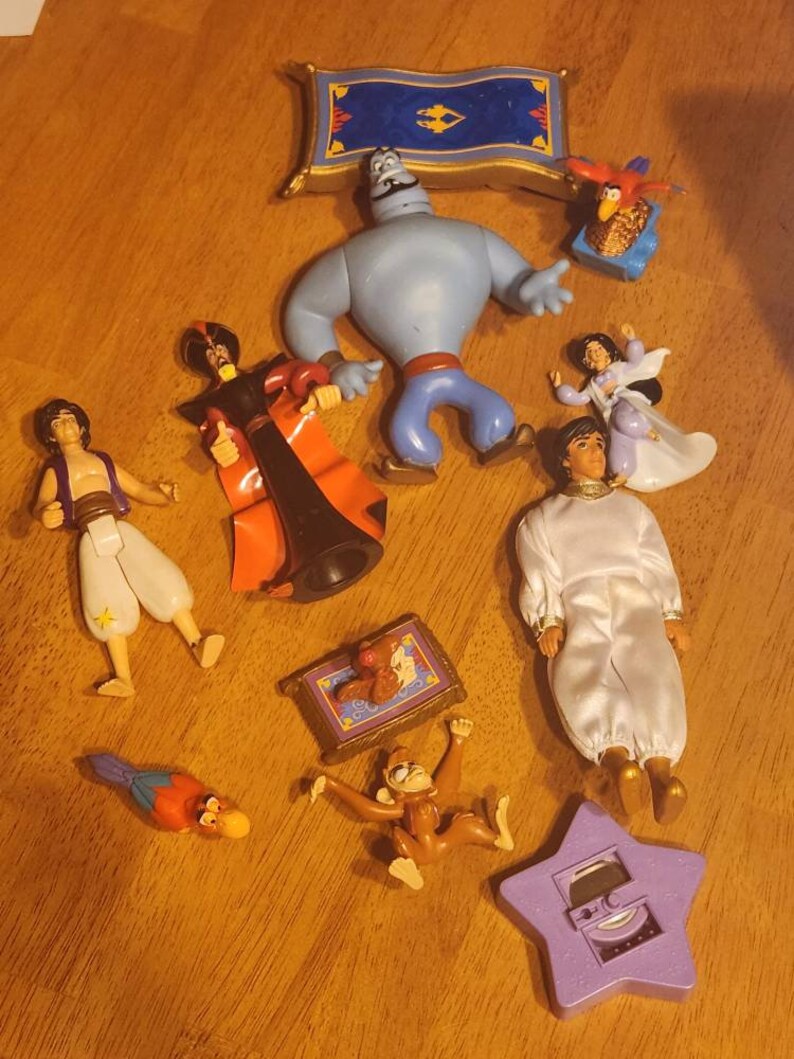 Vintage Disney Aladdin Action Figure Toy Lot Mattel Etsy