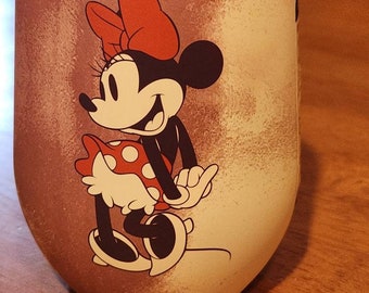 Minnie Mouse Mickey & Friends Corkcicle 12oz. Stemless Wine Glass