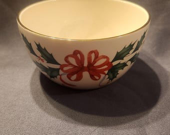 Ciotola per cereali Lenox Holiday Holly da 5 pollici