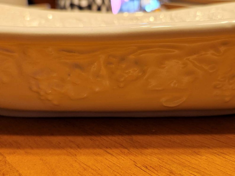 Ceramica Stefani Made in Italy White Ceramic Dish Embossed Etsy