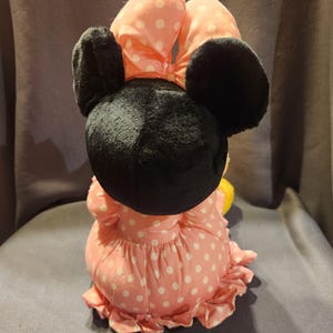 Vintage Vibrating Easter Minnie Mouse Plush with Bunny image 3
