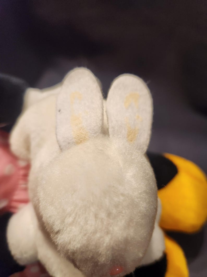 Vintage Vibrating Easter Minnie Mouse Plush with Bunny image 2