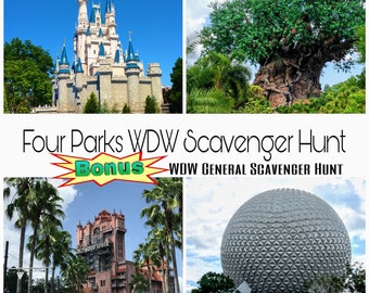 Four Parks WDW Scavenger Hunt with Bonus General WDW Scavenger Hunt!