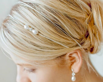 Pearl bridal headband, Anna, bridal hairvine, bow bridal headband, wedding headband, Boho bridal headband, bridal hairpiece, bridal tiara