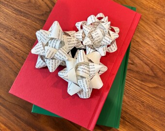 Bookish Gift Bows- Handmade from book pages (Pack of 3)
