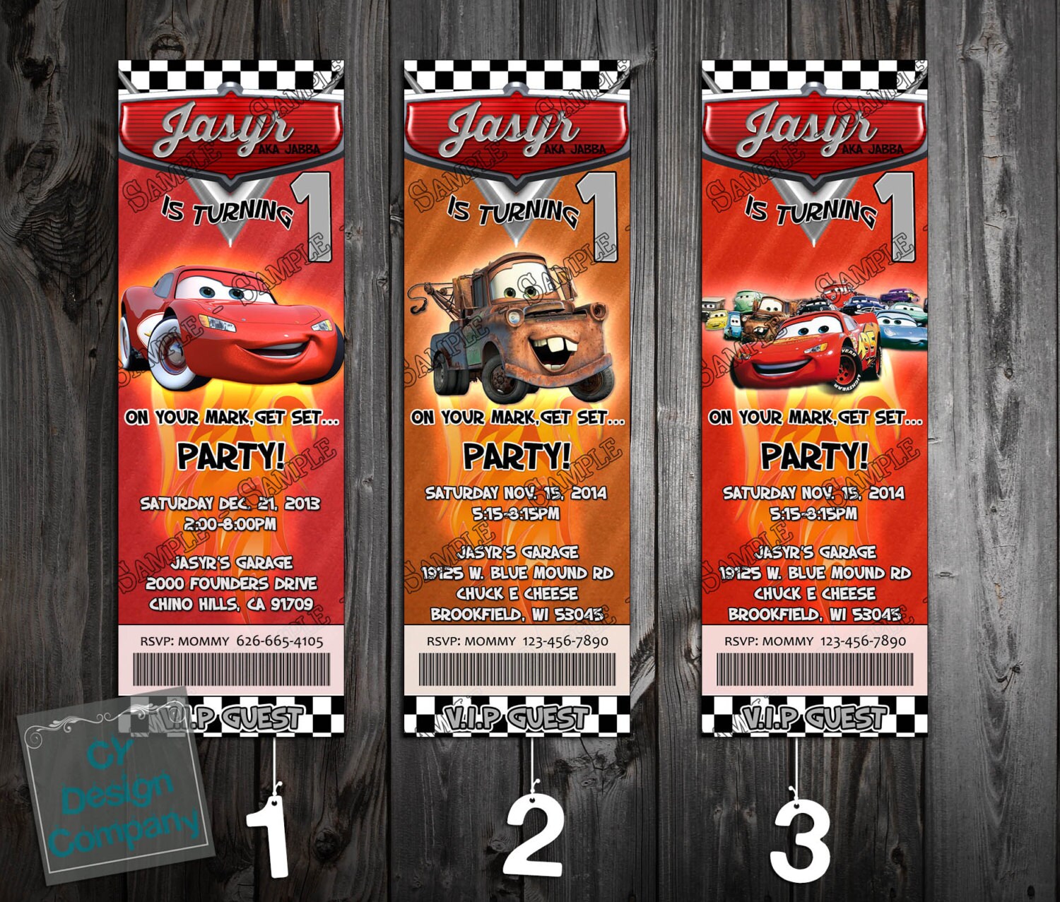 Cars Lightning McQueen Birthday Party Thank You Card | Etsy