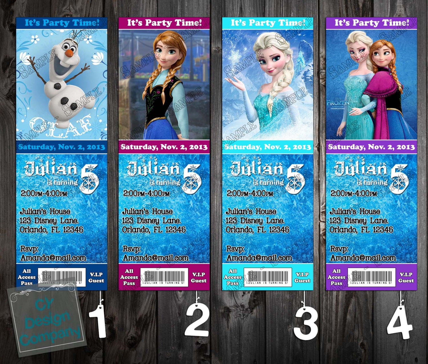 Frozen Ticket Invitation